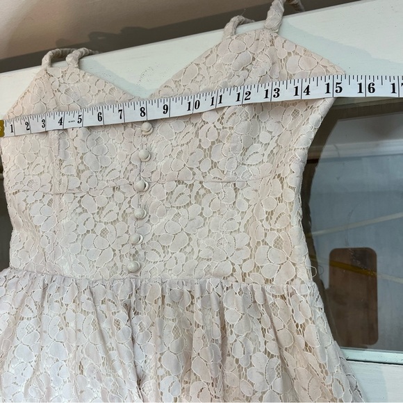 Talula Aritzia Women's Size 6 Debutante Off White Lace Mini Cocktail Dress Lined - Picture 8 of 16